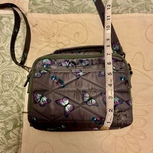 Used Lug Butterfly Grey Roundabout  XL crossbody can convert to belt bag